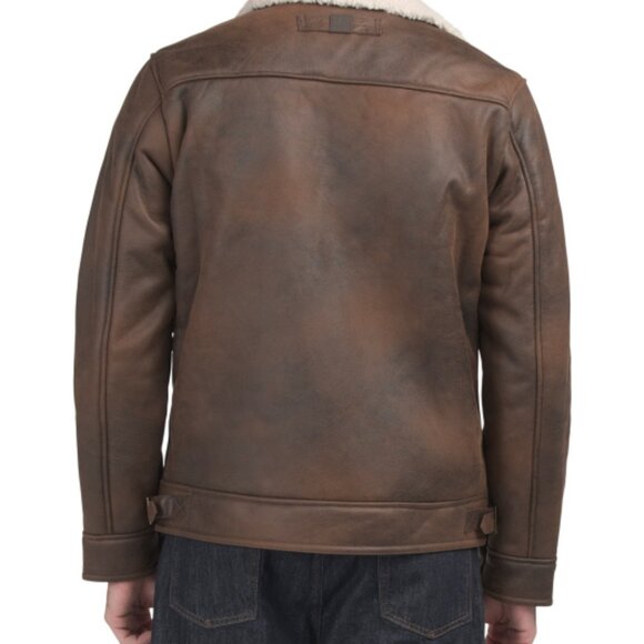 NEW RAINFOREST Faux Sherling Lined And Faux Nubuk Aviator Jacket 1025 5m3 - Picture 9 of 9